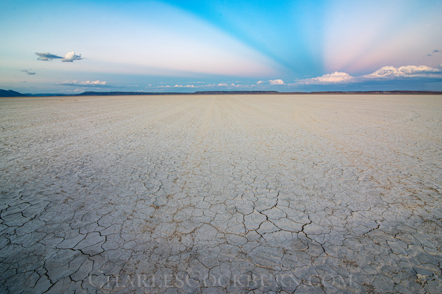 Anti-crepuscular rays over the Alvord Desert at CharlesCockburn.com